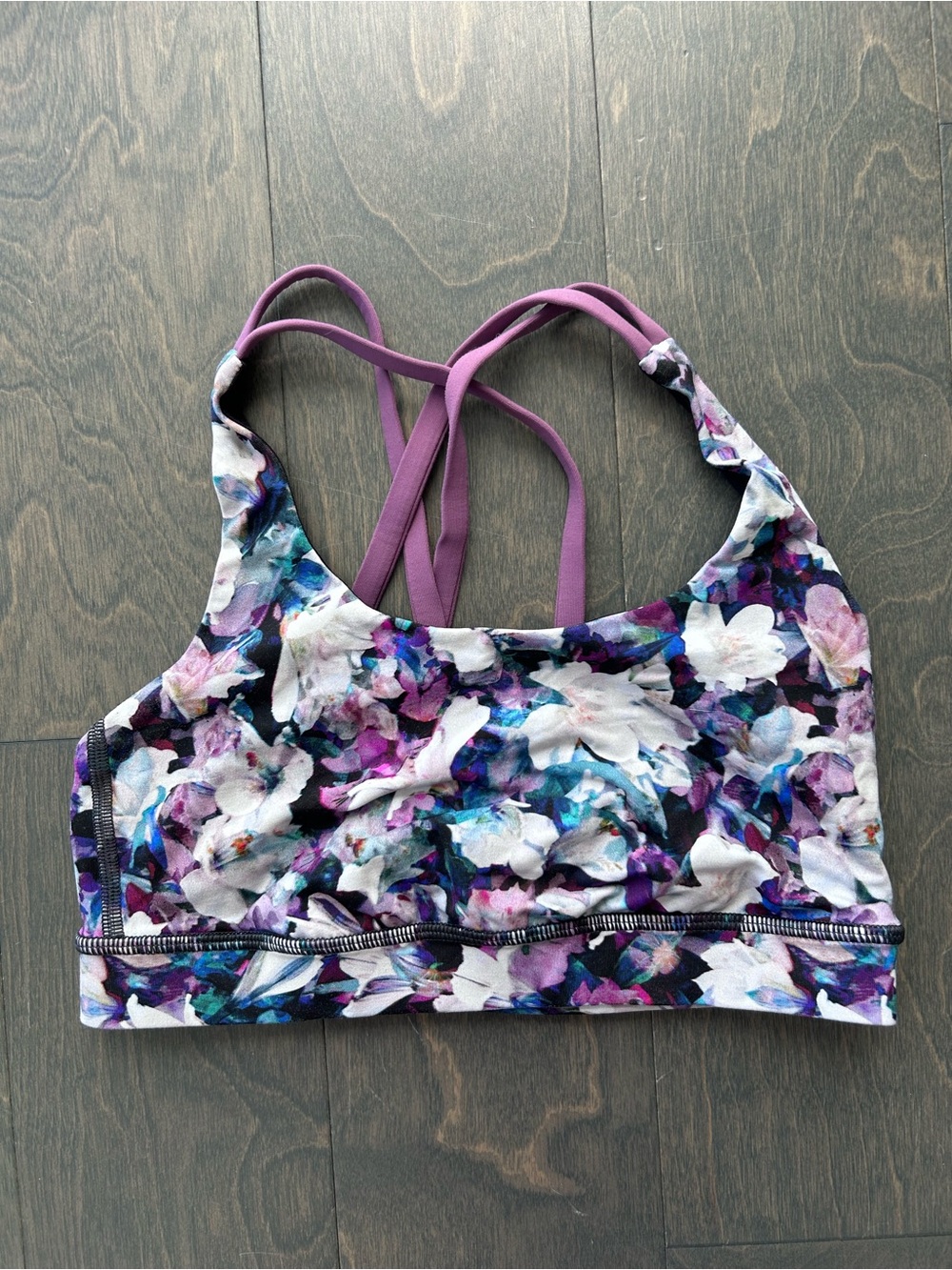 Lululemon Floral Print Strappy Sports Bra - Size 4